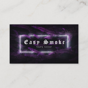Purple Fern Neon Vape Shop Carte de visite
