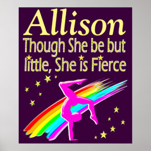 PURPLE FIERCE GYMNAST POSTER PERSONNALISÉ