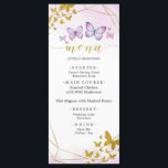 Purple Floral Butterfly Party Menu Sign<br><div class="desc">Purple Floral Butterfly Party Menu Sign</div>
