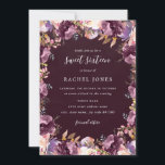 Purple Floral Fleur Sweet 16 Invitation<br><div class="desc">Plus joli Sweet sixteen floral Invitations dans le Little Bayleigh Store!</div>