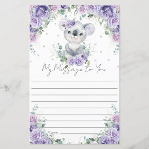 Purple Floral Koala 1er Anniversaire Capsule Messa