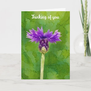 Purple Flower Art de penser de vous carte personne