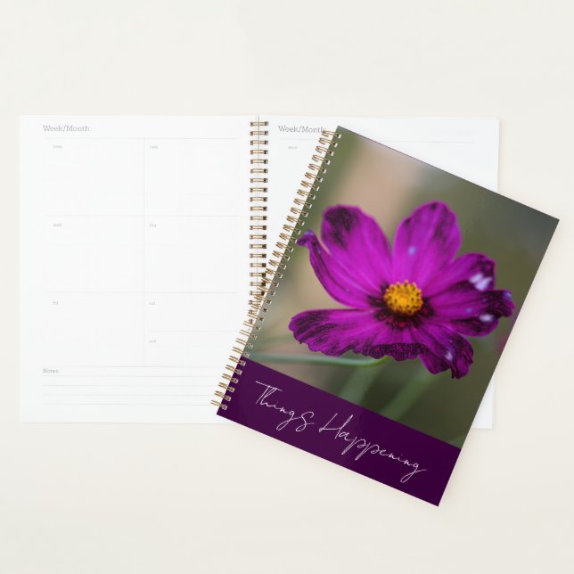 Purple Flower Planner (Devant avec enveloppe)