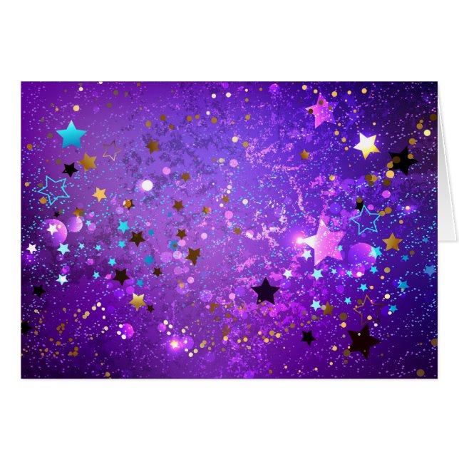Purple foil background with Stars (Devant Horizontal)