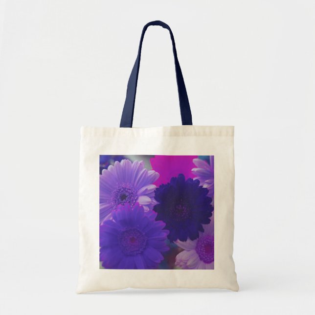 Purple Gerbera Daisy Fleurs Sacs fourre-tout d'art (Devant)