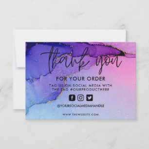 Purple Gold Abstrait Aquarelle Média Insertion