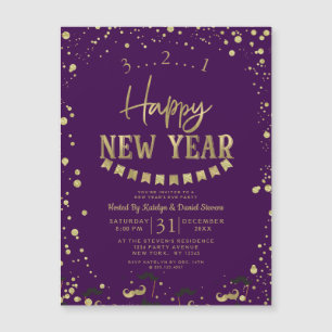 Purple & Gold Foil Confetti fête de la Saint-Sylve