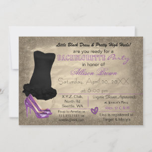 Purple Gold Little Black Robe invitation
