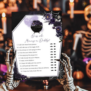 Purple gothique Floral Devinez qui maman ou papa j