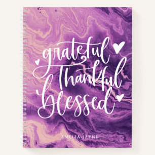 Purple Grateful Gratitude Journal