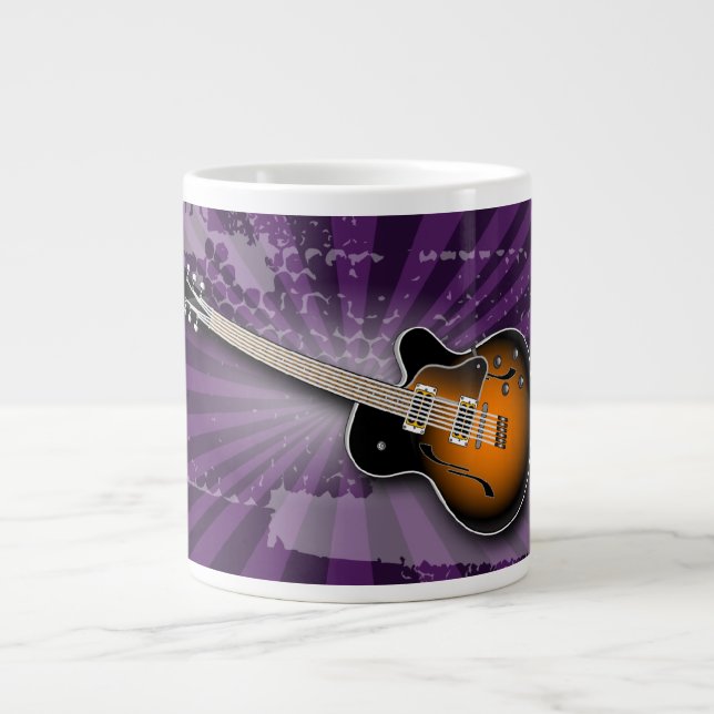 Purple Grunge Burst Guitar Spécialité Mug (Devant)