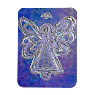 Purple Guardian Angel Personnalisé Magnet Art Pein