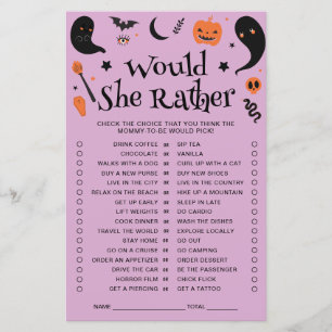 Purple Halloween Baby shower Voudrait-Elle Plutôt