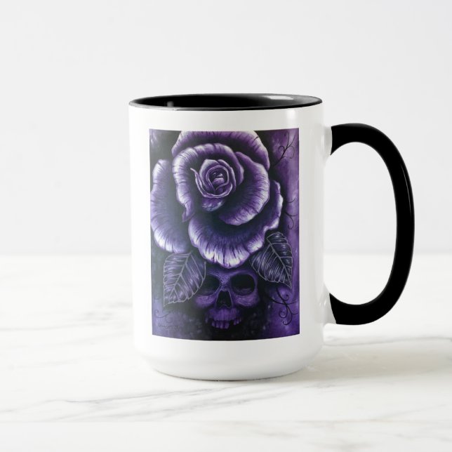 "Purple Haze" Crâne à deux tons et Mug Rose (Droite)