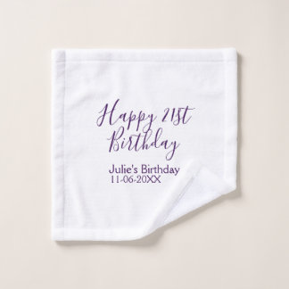 Purple heureux 21e anniversaire nom date Porte - c