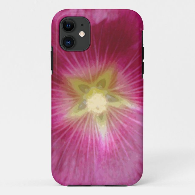 Purple Hollyhocks iPhone 5 Coque (Dos)