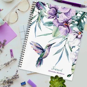 Purple Hummingbird et Floral Journal personnalisé