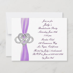 Purple Infinity Coeur Bachelorette Invitation