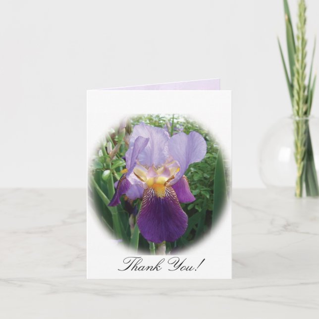Purple Iris Merci note (Devant)