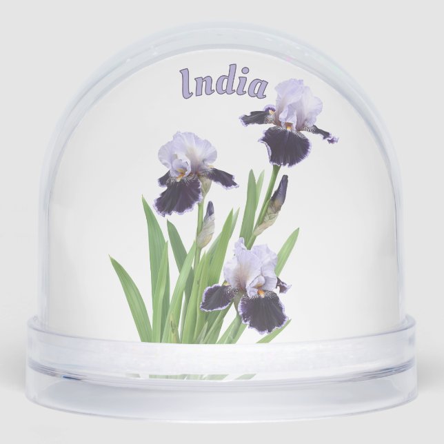 Purple Iris Trio Botanical Floral Art Personalized (Avant)