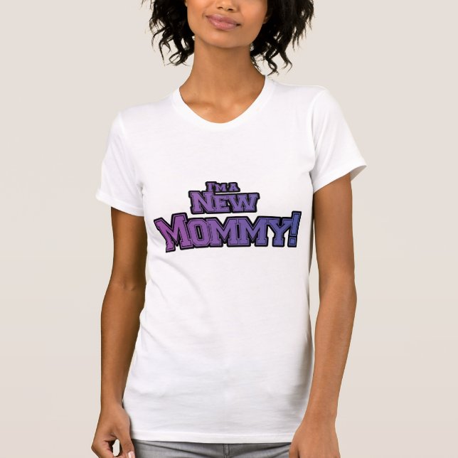 Purple Je suis une nouvelle maman Tshirts et cadea (Devant)