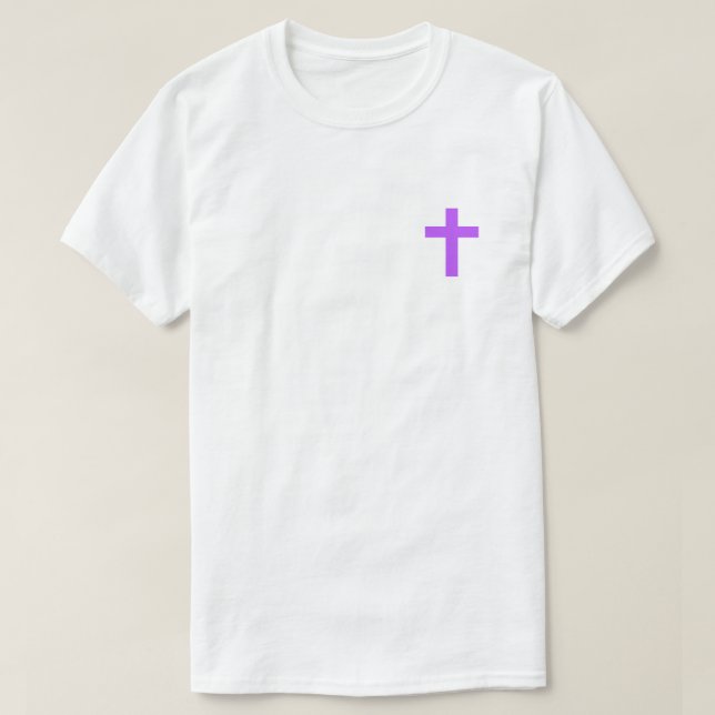 Purple Jésus M'Aime T-shirt (Design devant)