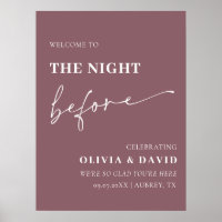 Purple La Nuit Avant La Répétition Dîner Poster