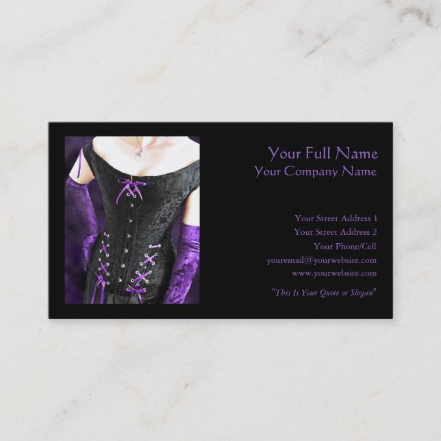 Purple Laces - Carte de visite (Devant)