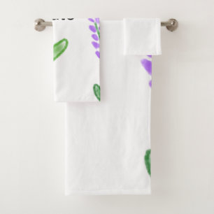 Purple lavande florale aquarelle ajouter nom cu