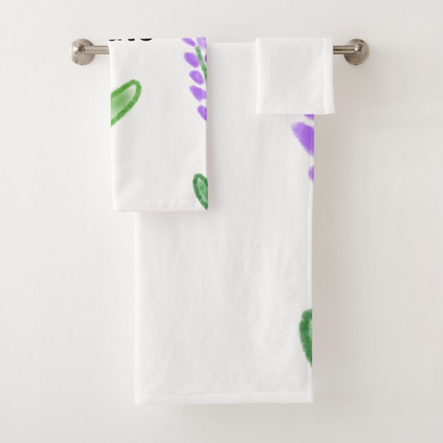 Purple lavande florale aquarelle ajouter nom cu (En situation)