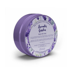 Purple Lavender Garden Cosmétiques Jar Étiquette