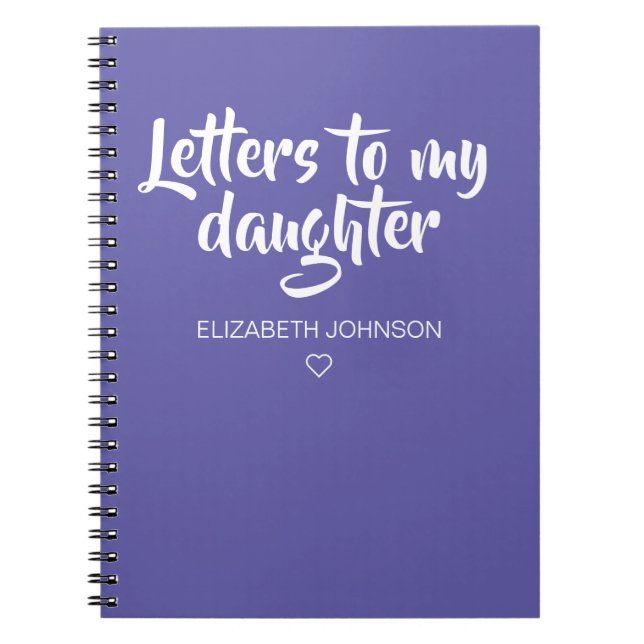 Purple Letters to My Daughter Journal (Devant)