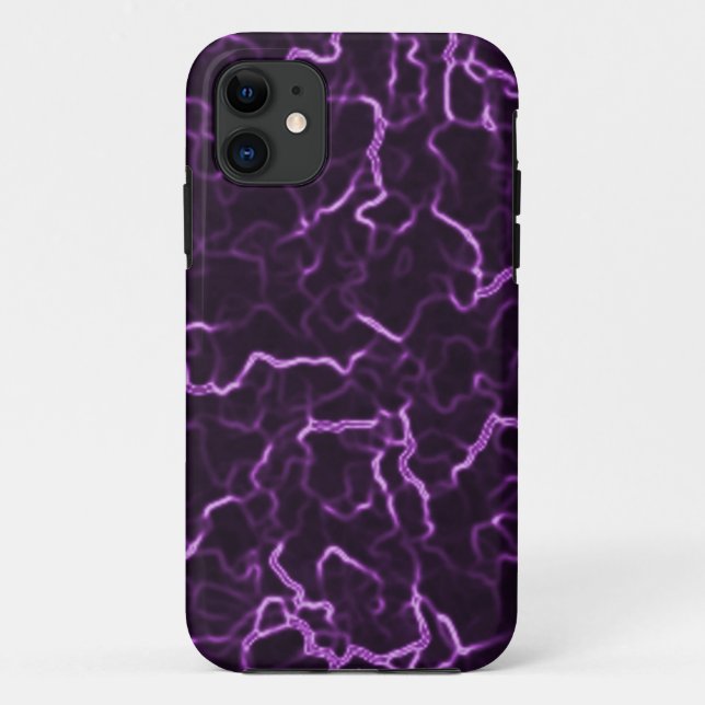 Purple Lightning iPhone 5/5S, à peine là Coque (Dos)
