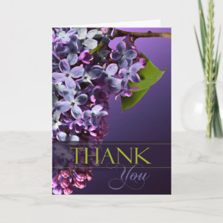 Purple Lilac Blank Merci Cartes