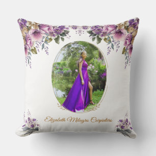 Purple Lilac Quinceañera Coussin pour Quince Años