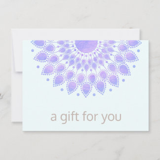 Purple Lotus Mandala Salon Spa Certificat cadeau