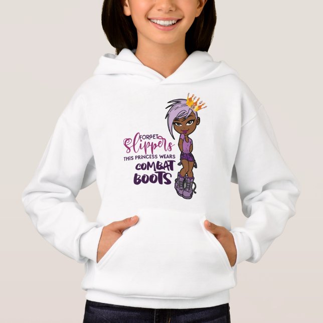 "Purple Lovin Tomboy Princess" Sweat - shirt à cap (Devant)