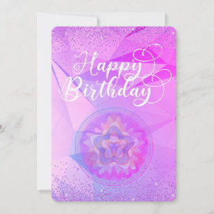 Purple Mandala Watercolor Joyeuse carte d'annivers