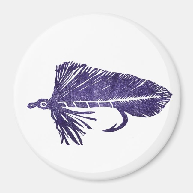 "Purple Matuka Streamer" Classic Trout Fly Magnet (Devant)