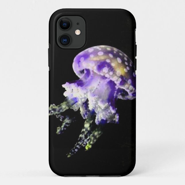 Purple méduse Coque-Mate iPhone 11 Coque (Dos)
