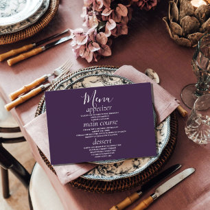 Purple Moderne Mariage de verdure Tableau Cartes d