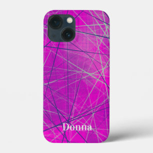Purple n lignes réseau rose coque iphone Abstrait