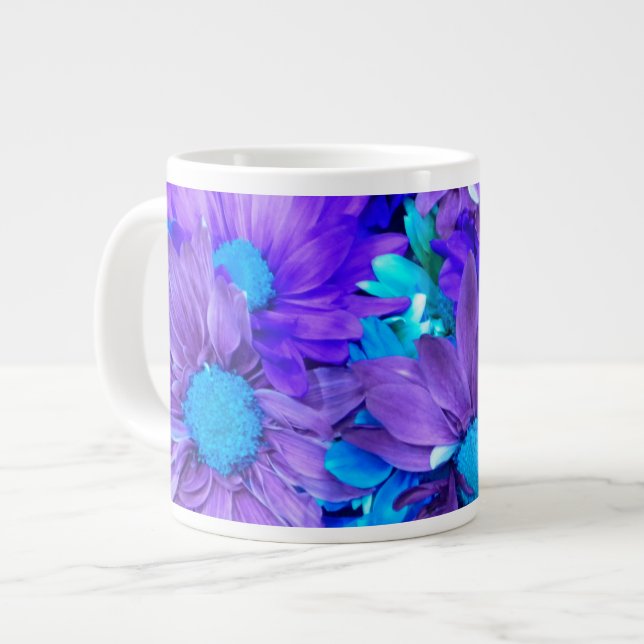 Purple N Turquoise Daisers Mugs (Devant gauche)