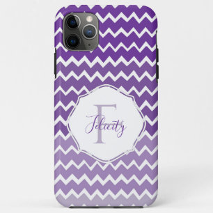 Purple Ombre Chevron coque iphone personnalisé