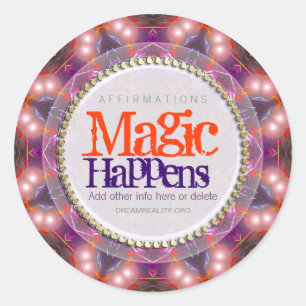Purple Orange Llow Magic Arrive Sticker Personnali