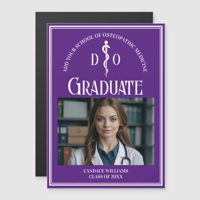 Purple Ostéopathie Médicale de l'école Magnet (Devant / Derrière)