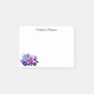Purple Pansy Post-it® Notes 4 x 3