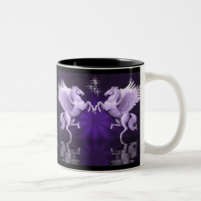 Purple Pegasus Réflexions Café Mug (Droit)