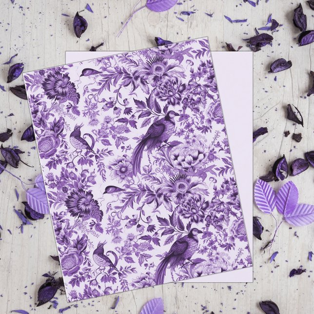 Purple Pheasin Garden Français Scrapbook Papier (Créateur téléchargé)