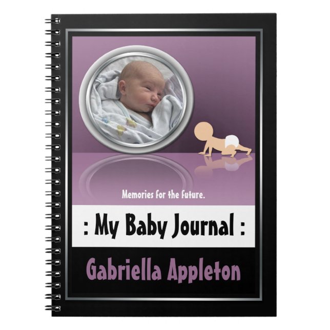 Purple Photo Reflection - My Baby Journal (Devant)